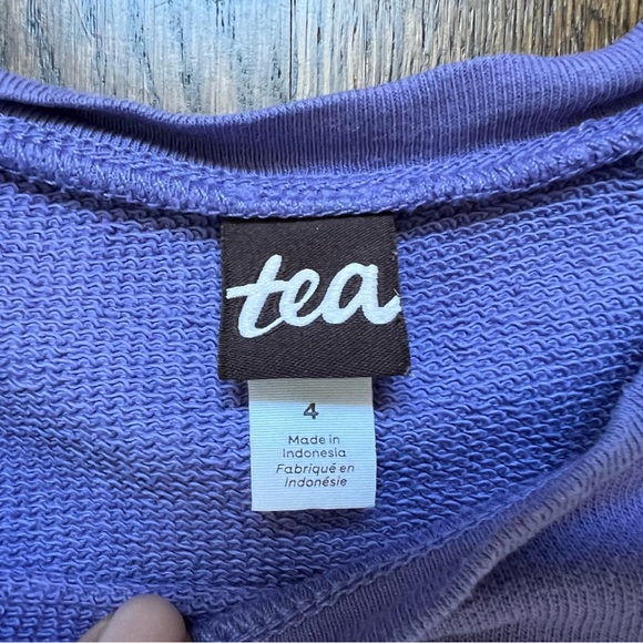 Tea Collection Purple Ruffle Sweatshirt - Picture 3 of 3